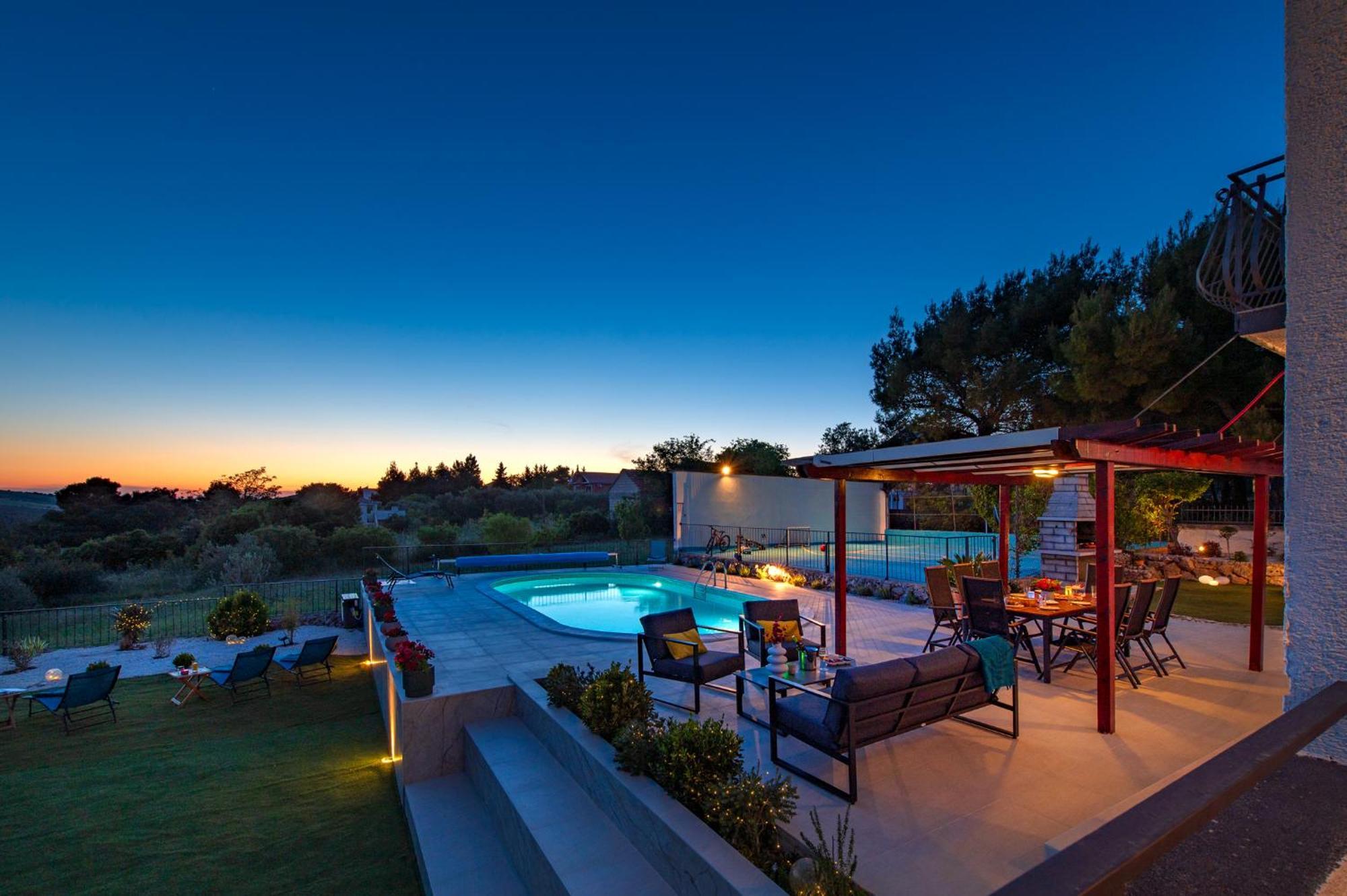 Villa Plenca - Heated Pool ! Sibenik Ngoại thất bức ảnh